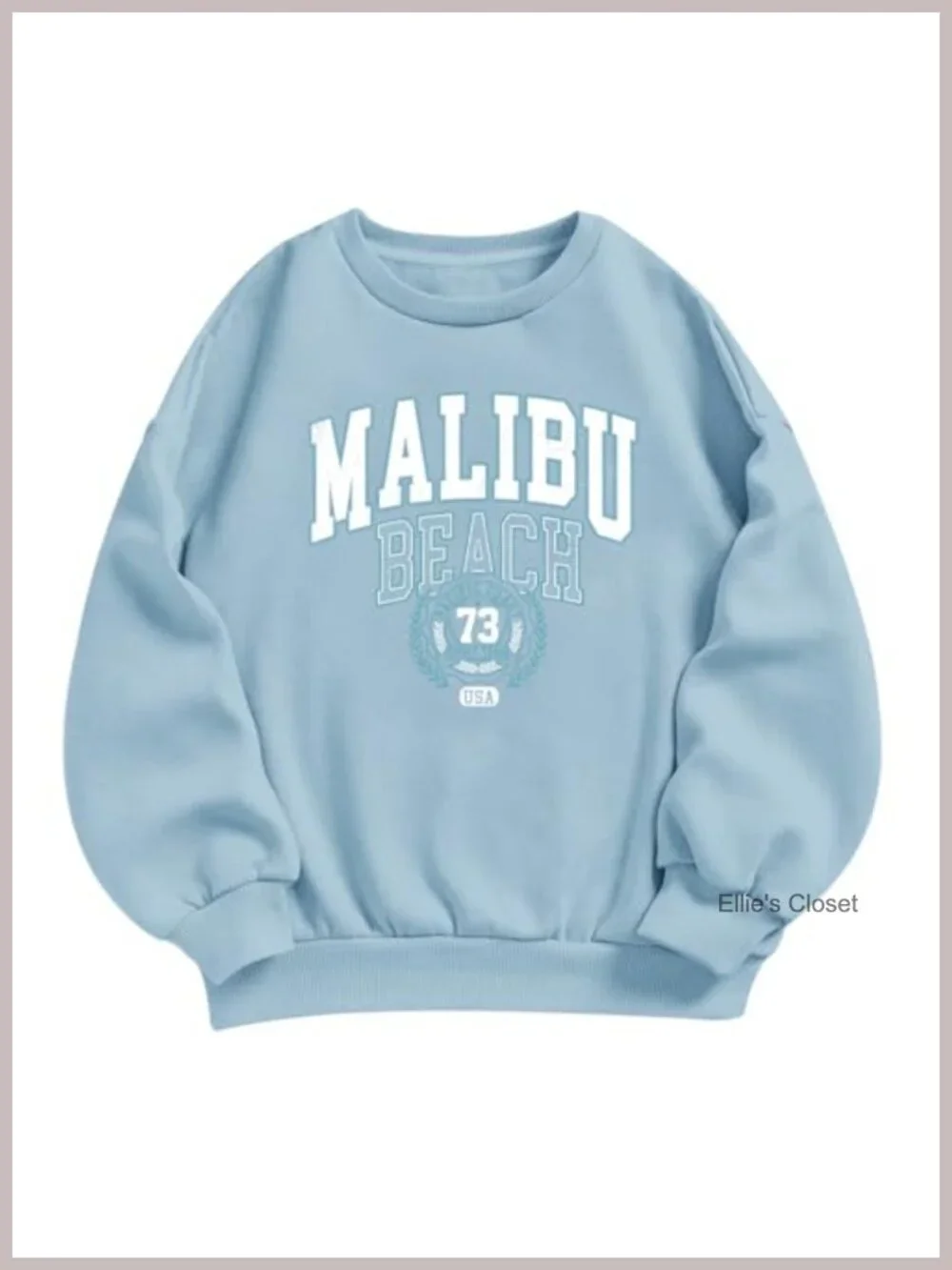 Preppy Letter Graphic Oversized Sweatshirt Crewneck Pullover for Girls